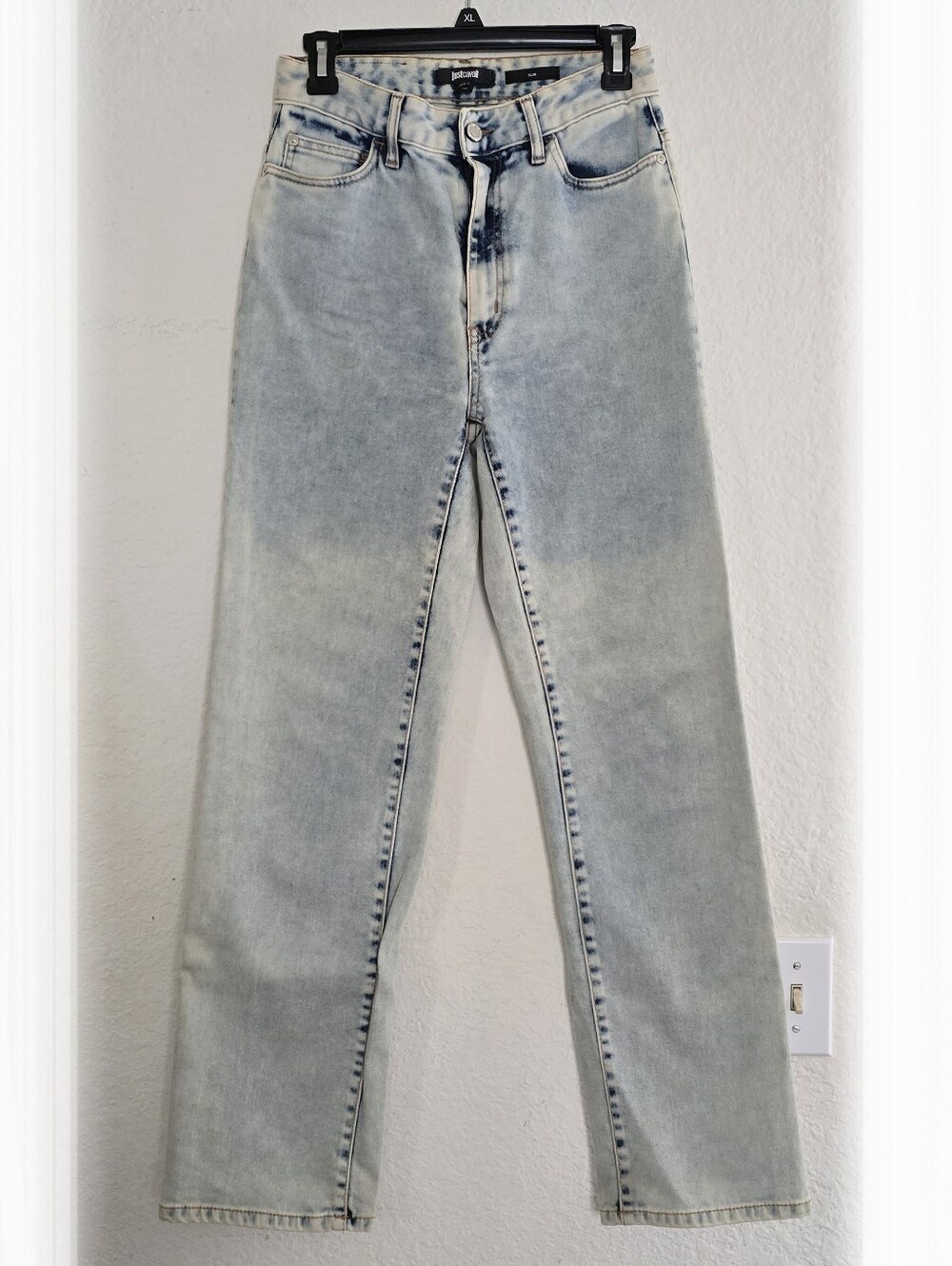 Just Cavalli Women's Straight Leg Jeans Blue Size 26 Like New - Picture 1 of 7